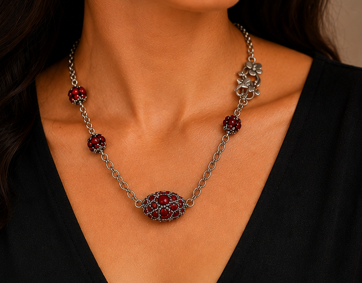Scarlet Bloom Necklace