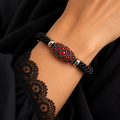 Scarlet Noir Bracelet – handcrafted beaded jewellery by MiyuQi Designs