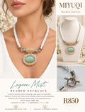 Lagoon Mist Necklace – handcrafted beaded jewellery by MiyuQi Designs