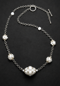 Elegant Pearl Blossom Necklace