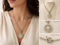 Ivory Bloom Medallion Necklace – handcrafted necklase and pendant by MiyuQi Designs". 