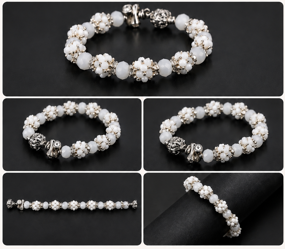 Blanche Beaded Bracelet