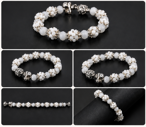 Blanche Beaded Bracelet