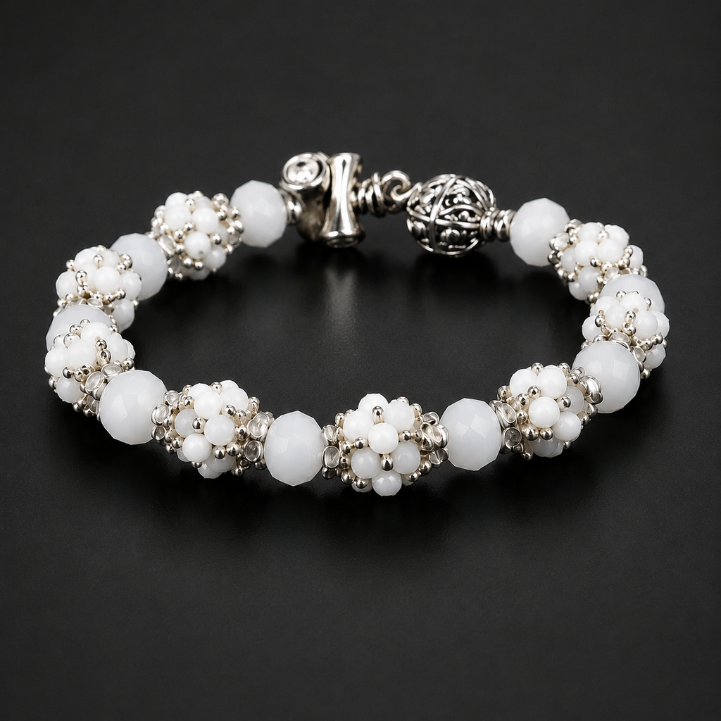 Blanche Beaded Bracelet – handcrafted beaded jewellery by MiyuQi Designs